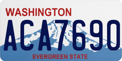 WA license plate ACA7690