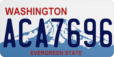 WA license plate ACA7696