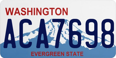 WA license plate ACA7698