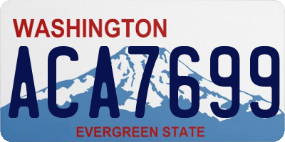 WA license plate ACA7699