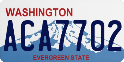 WA license plate ACA7702