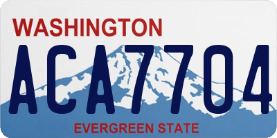 WA license plate ACA7704