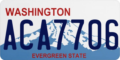 WA license plate ACA7706