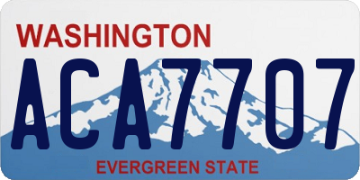 WA license plate ACA7707