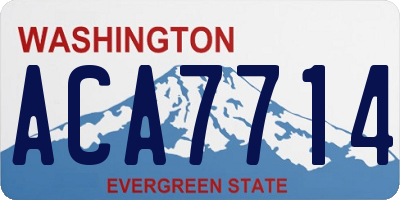 WA license plate ACA7714