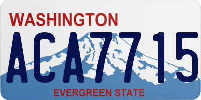 WA license plate ACA7715