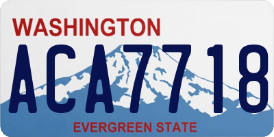 WA license plate ACA7718
