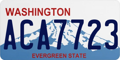 WA license plate ACA7723