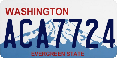 WA license plate ACA7724