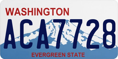 WA license plate ACA7728