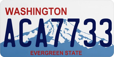 WA license plate ACA7733
