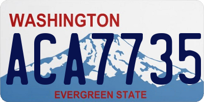 WA license plate ACA7735