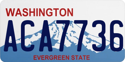 WA license plate ACA7736