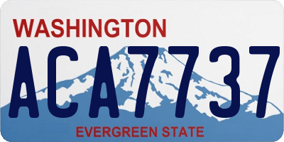 WA license plate ACA7737
