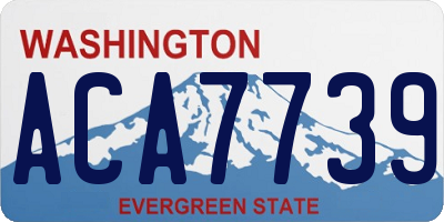 WA license plate ACA7739
