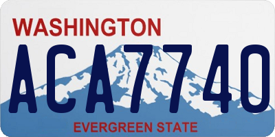 WA license plate ACA7740