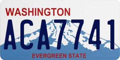 WA license plate ACA7741