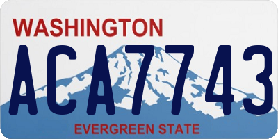 WA license plate ACA7743