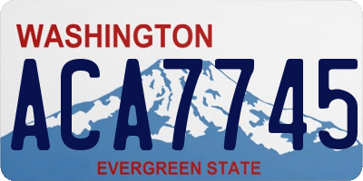 WA license plate ACA7745