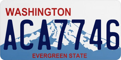 WA license plate ACA7746