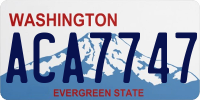 WA license plate ACA7747
