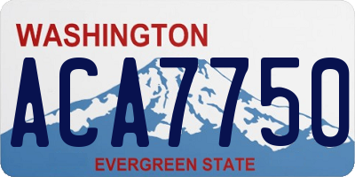WA license plate ACA7750
