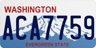 WA license plate ACA7759