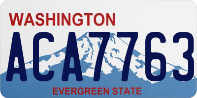 WA license plate ACA7763