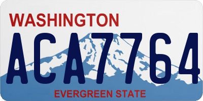 WA license plate ACA7764
