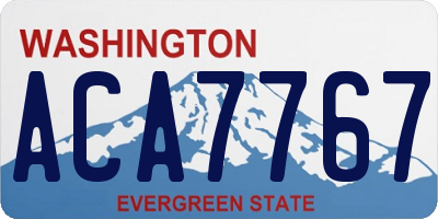 WA license plate ACA7767