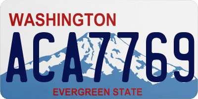 WA license plate ACA7769