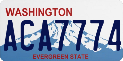 WA license plate ACA7774