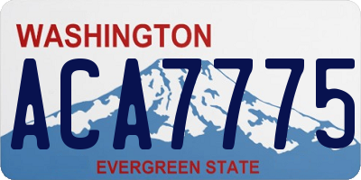 WA license plate ACA7775