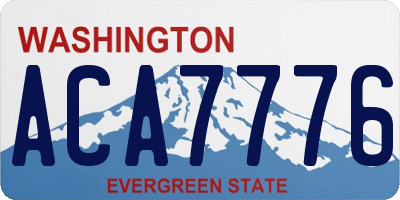 WA license plate ACA7776