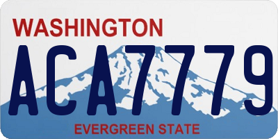 WA license plate ACA7779