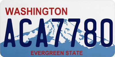 WA license plate ACA7780