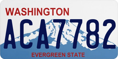 WA license plate ACA7782
