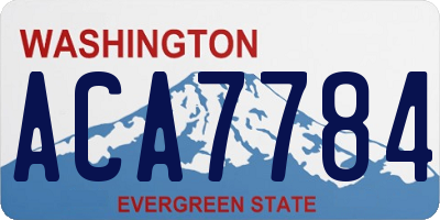 WA license plate ACA7784