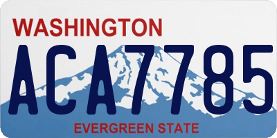 WA license plate ACA7785