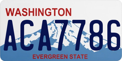 WA license plate ACA7786
