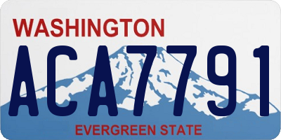 WA license plate ACA7791
