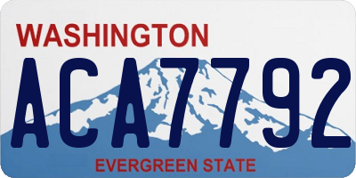 WA license plate ACA7792