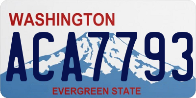 WA license plate ACA7793
