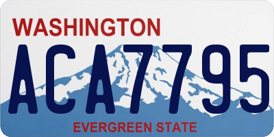 WA license plate ACA7795