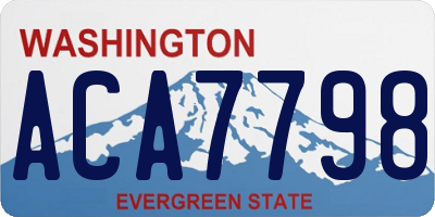 WA license plate ACA7798