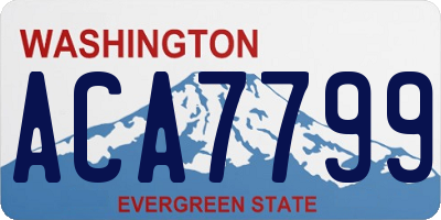 WA license plate ACA7799