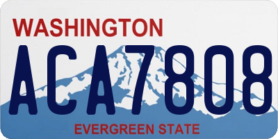 WA license plate ACA7808