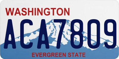 WA license plate ACA7809