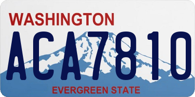 WA license plate ACA7810