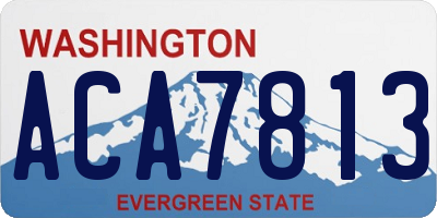 WA license plate ACA7813